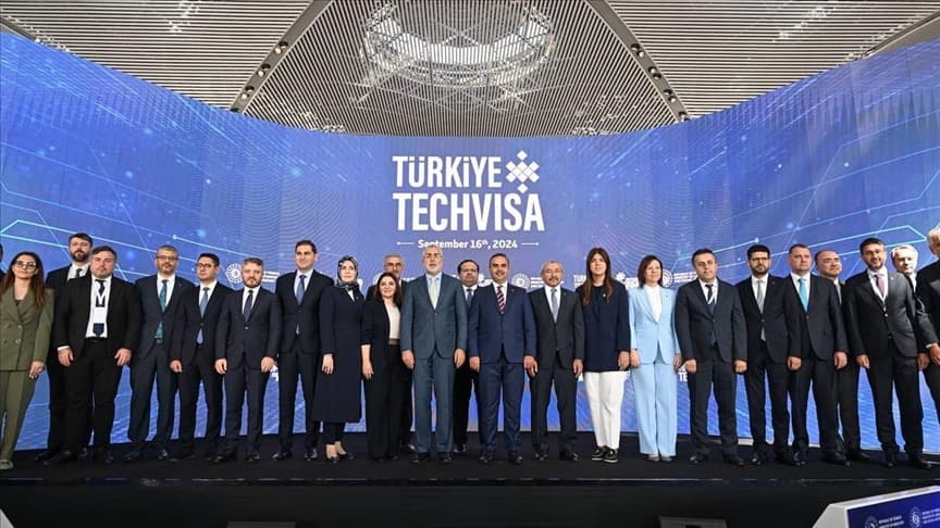 مقامهای ترکیه در مراسم رونمایی از برنامه Türkiye TechVisa در ۱۶ سپتامبر ۲۰۲۴